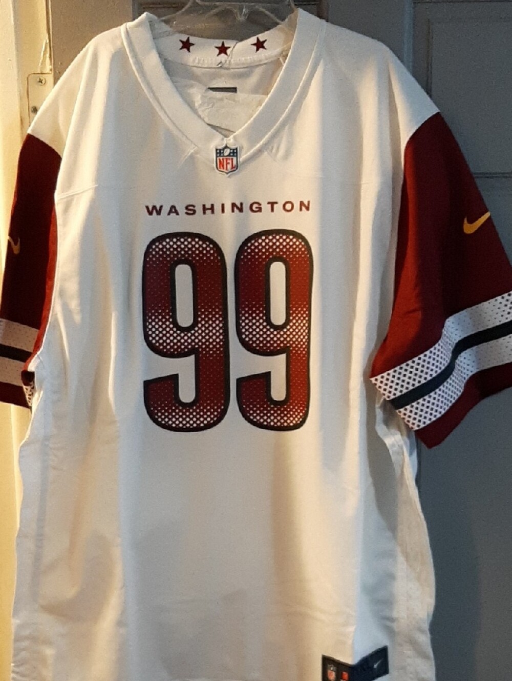 Washington #99 Nike Young Football Jersey - White & Burgundy